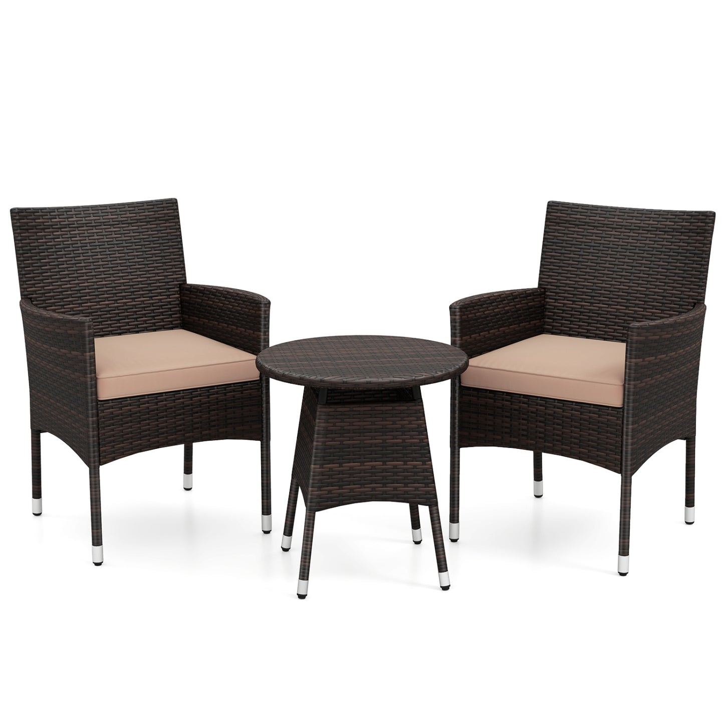 3 Piece Patio Furniture Set Outside Bistro Set for Porch
