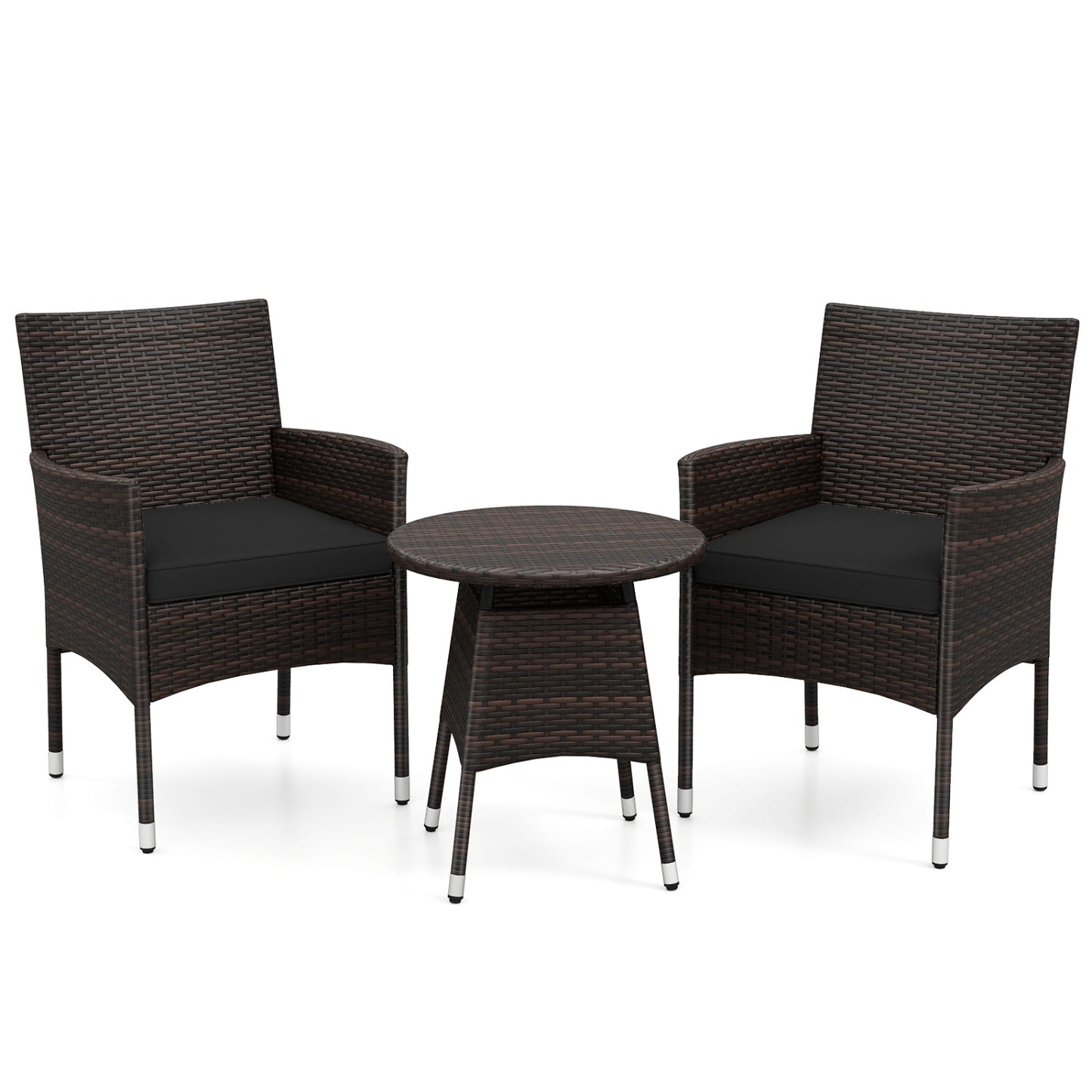 3 Piece Patio Furniture Set Outside Bistro Set for Porch