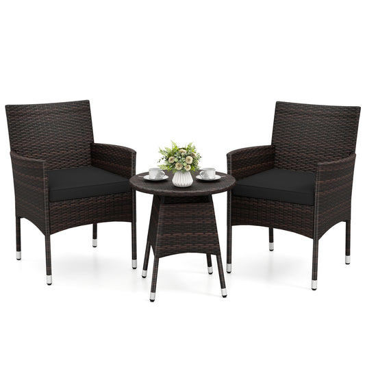 3 Piece Patio Furniture Set Outside Bistro Set for Porch