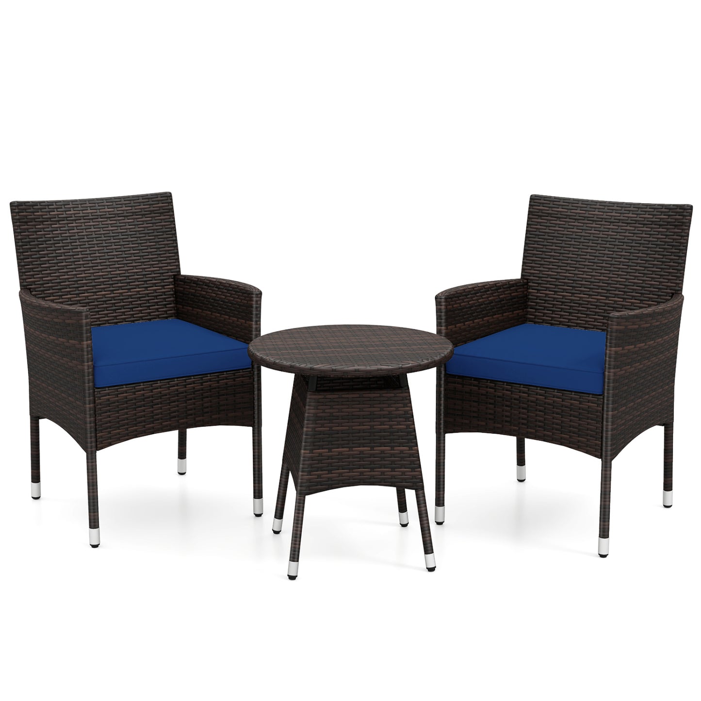 3 Piece Patio Furniture Set Outside Bistro Set for Porch