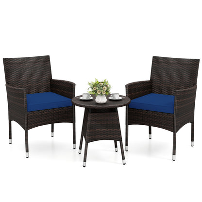 3 Piece Patio Furniture Set Outside Bistro Set for Porch