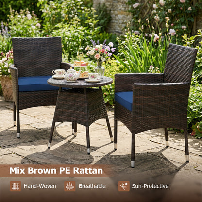 3 Piece Patio Furniture Set Outside Bistro Set for Porch