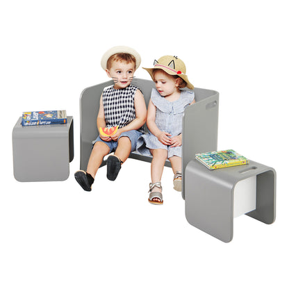 3 Pieces Kids Wooden Table and Chair Set