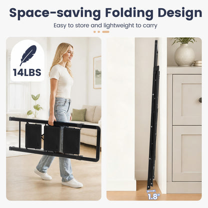 3-Step Folding Step Stool with Wide Anti-Slip Pedals