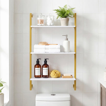 3-Tier Floating Modern Kitchen Shelf for Living Room Home Office and Bathroom