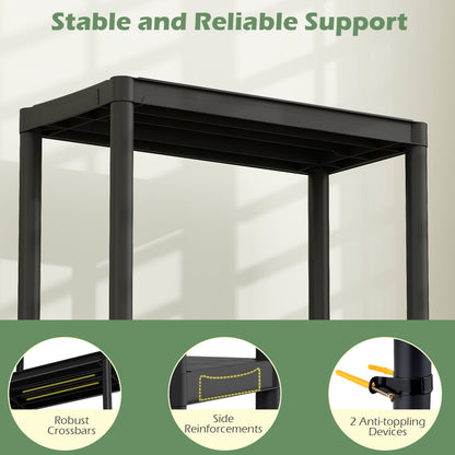 3-Tier Heavy-Duty Plastic Storage Shelves Freestanding Garage Shelving Unit