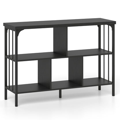 3-Tier Horizontal Cubby Bookshelf with Open Shelves