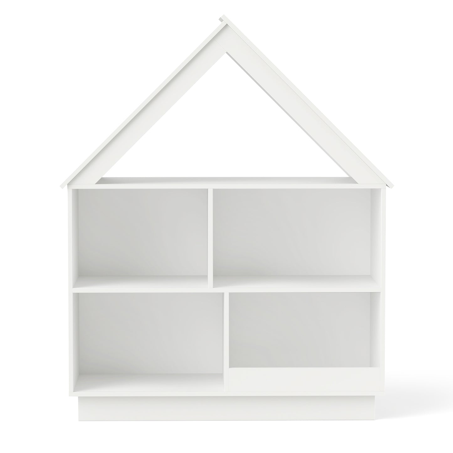 3-Tier House-Shaped Toy Storage Organizer with Open Shelves