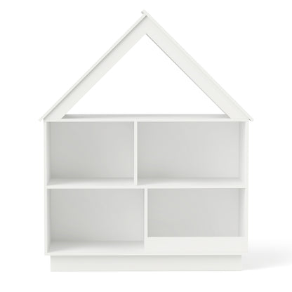 3-Tier House-Shaped Toy Storage Organizer with Open Shelves