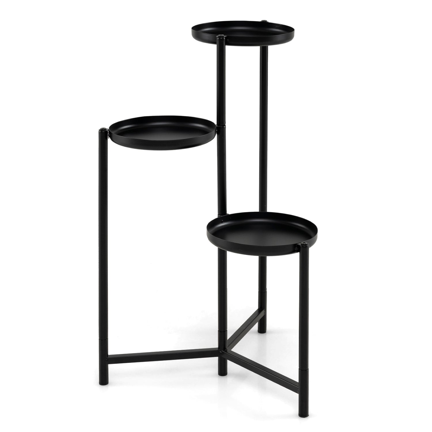 3-Tier Metal Plant Stand Indoor Outdoor Tall Corner Flower Pot Holder Display Rack