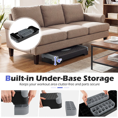 3-in-1 Aerobic Step Platform with Risers and Balance Trainers