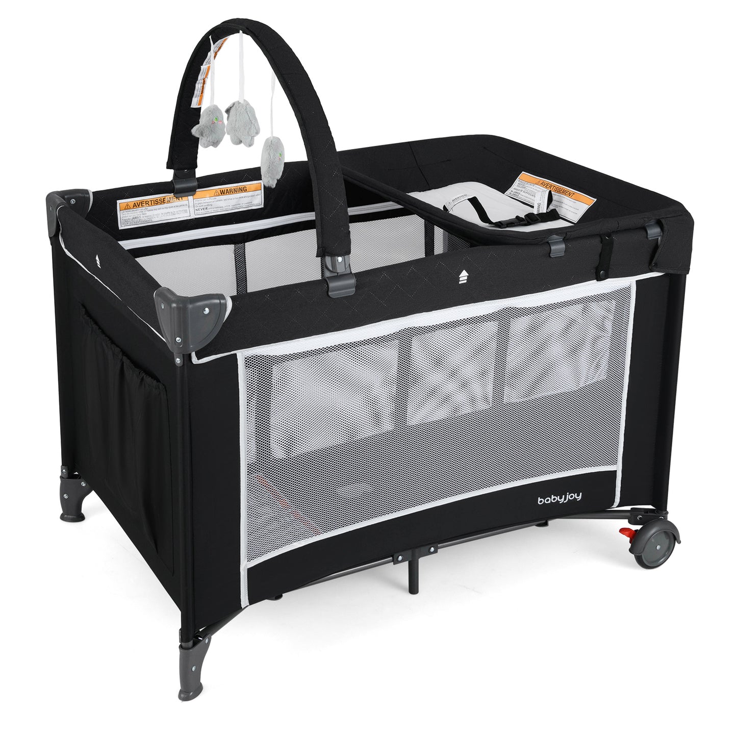3-in-1 Portable Baby Crib and Playpen with Changing Table
