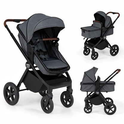 3-in-1 Convertible High Landscape Bassinet Stroller