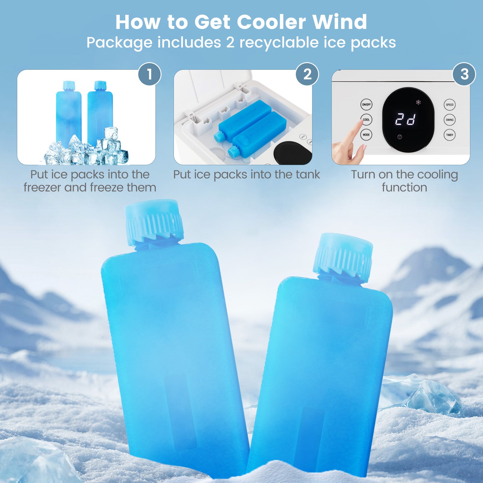 Costway Evaporative Air Cooler Fan Portable Oscillating Swamp with 3 Speeds Modes Remote