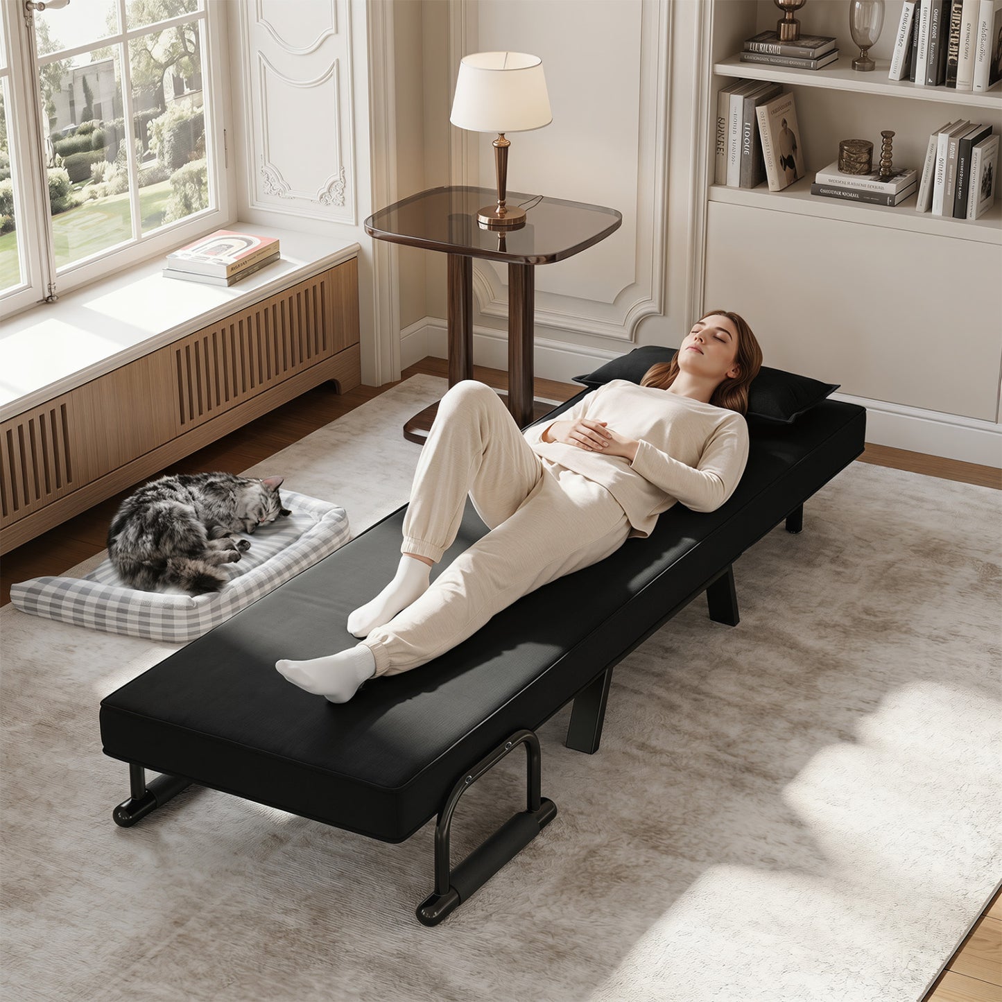 3-in-1 Folding Sofa Bed with Adjustable Backrest