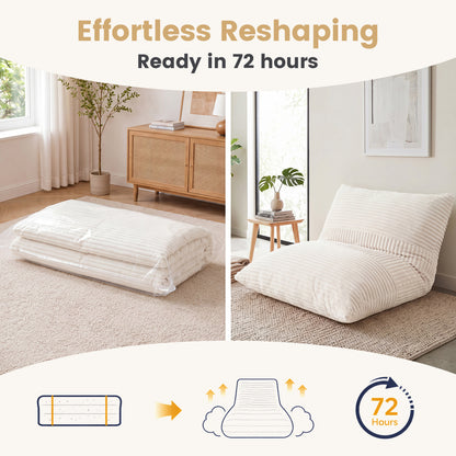 3-in-1 Convertible Bean Bag Chair with Corduroy Fabric