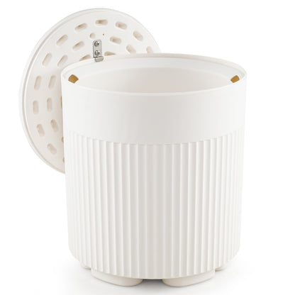 Outdoor Cooler Side Table with Fluted Design - 6.2 Gallon