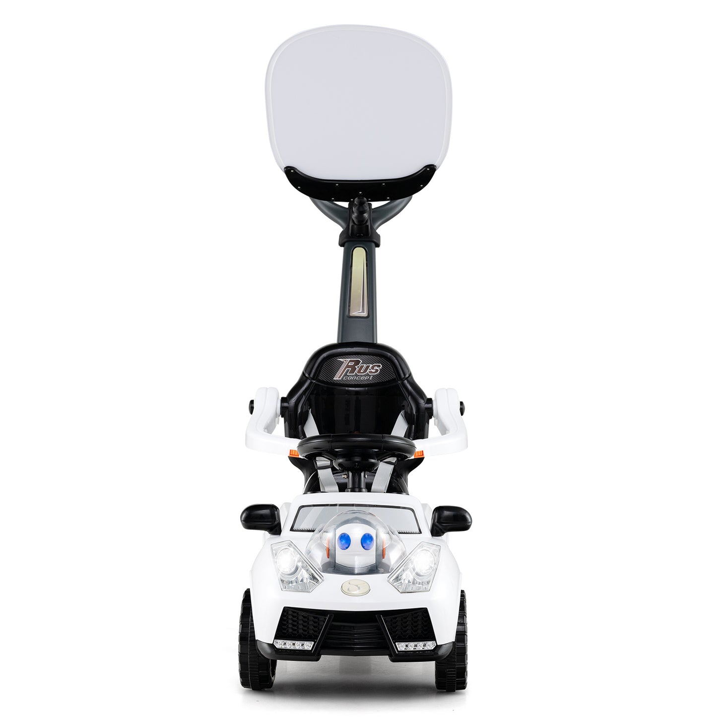 3 in 1 Push Car for Toddler Stroller Sliding Walking Car for Boys and Girls-White