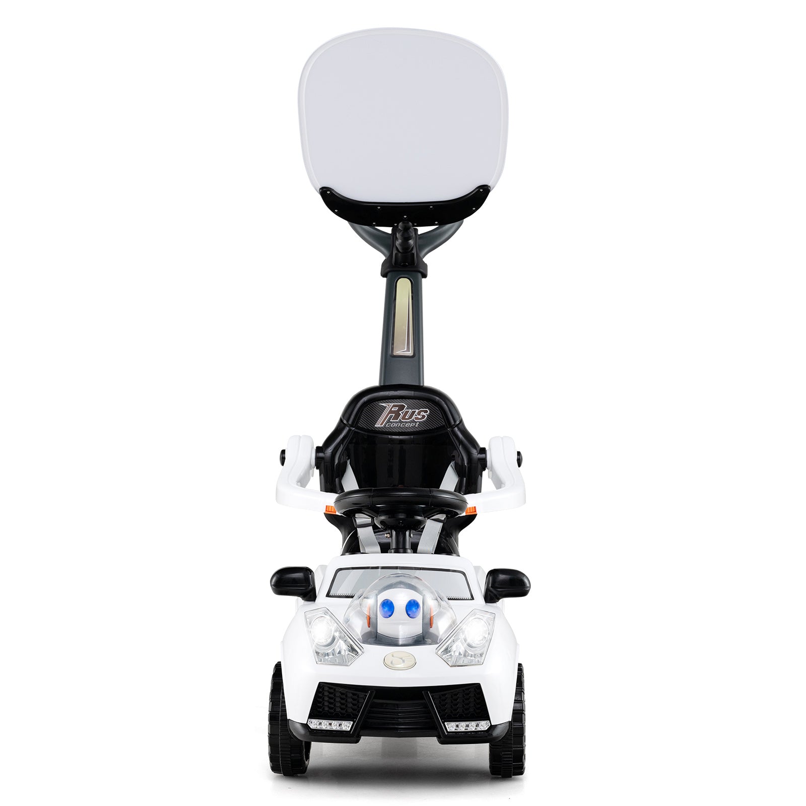 3 in 1 Push Car for Toddler Stroller Sliding Walking Car for Boys and Girls-White