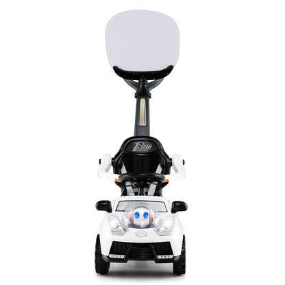 3 in 1 Push Car for Toddler Stroller Sliding Walking Car for Boys and Girls-White