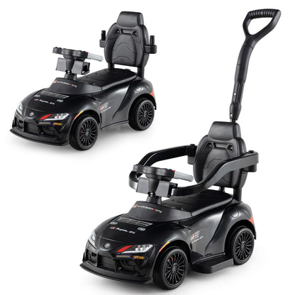 3-in-1 Toyota Licensed Foot-to-Floor Stroller Sliding Walking Toy-Black