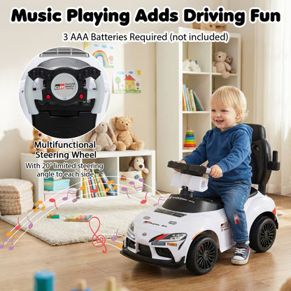 3-in-1 Toyota Licensed Foot-to-Floor Stroller Sliding Walking Toy-White