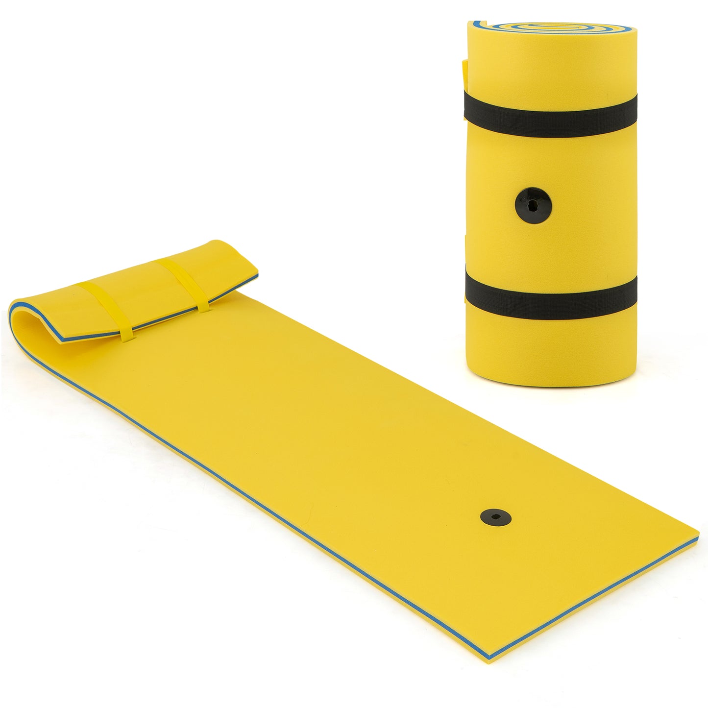 3-layer Tear-resistant Relaxing Foam Floating Pad-Yellow - Yellow