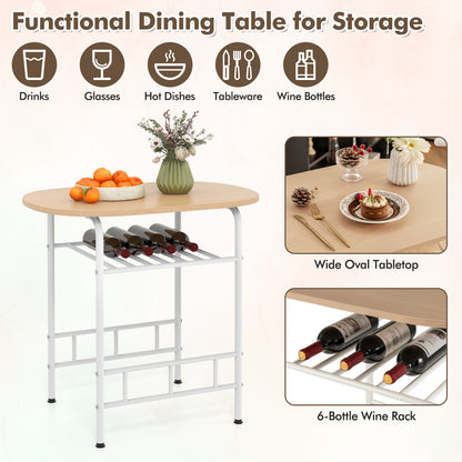 3 pcs Home Kitchen Bistro Pub Dining Table 2 Chairs Set-Tan