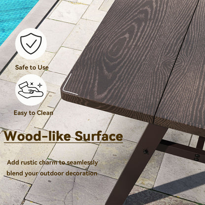 3 Pieces Outdoor Picnic Table and Benches Set for 6 People