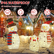 3Pcs 2D Christmas Snowman Yard Decoration