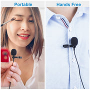 Clip On Microphone Hands Free Lavalier Lapel Mic Omnidirectional Microphone