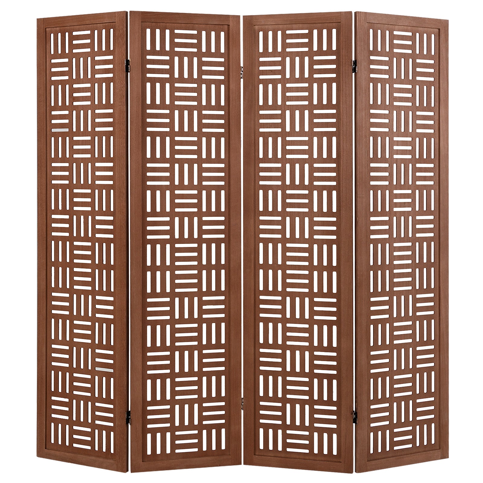 4-Panel Solid Wood Room Divider Folding Partition Stand