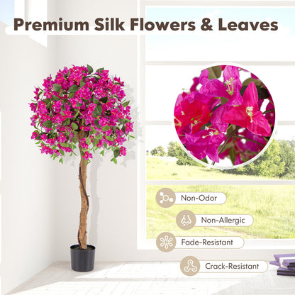 4.5 Feet Artificial Azalea Tree with Cement Pot
