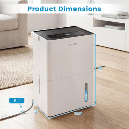 80 Pint Dehumidifier with Drain Hose & Smart Control