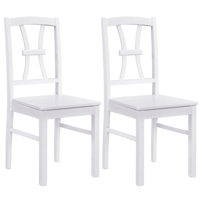 Dining Chairs Set of 2 with Cross Back and Rubber Wood Frame