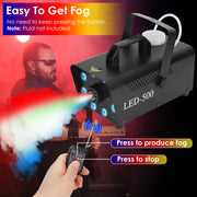 500W Fog Machine 2000CFM Colorful Smoke Machine