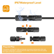 10 Pairs Solar Panel Connectors Adapter Male/Female IP67 Waterproof Connector