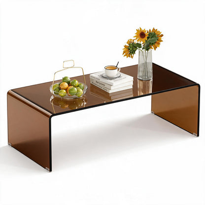 40-Inch Glass Coffee Table with Tempered Top