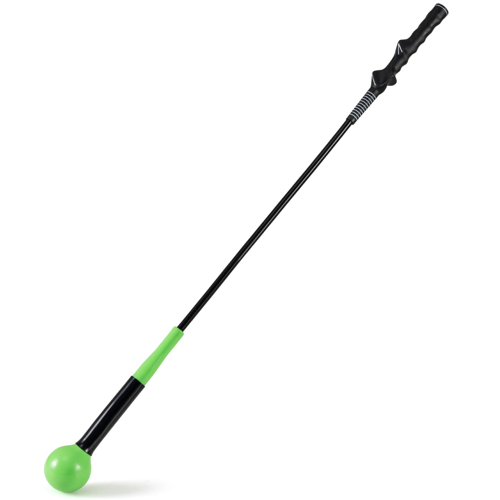 40 Inch Golf Swing Trainer Aid with Weighted Head for Grip Rhythm Balance-Green
