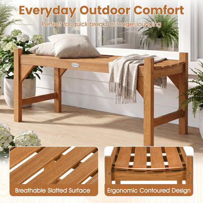 40-Inch Outdoor Bench with Contoured Seat - Set of 2