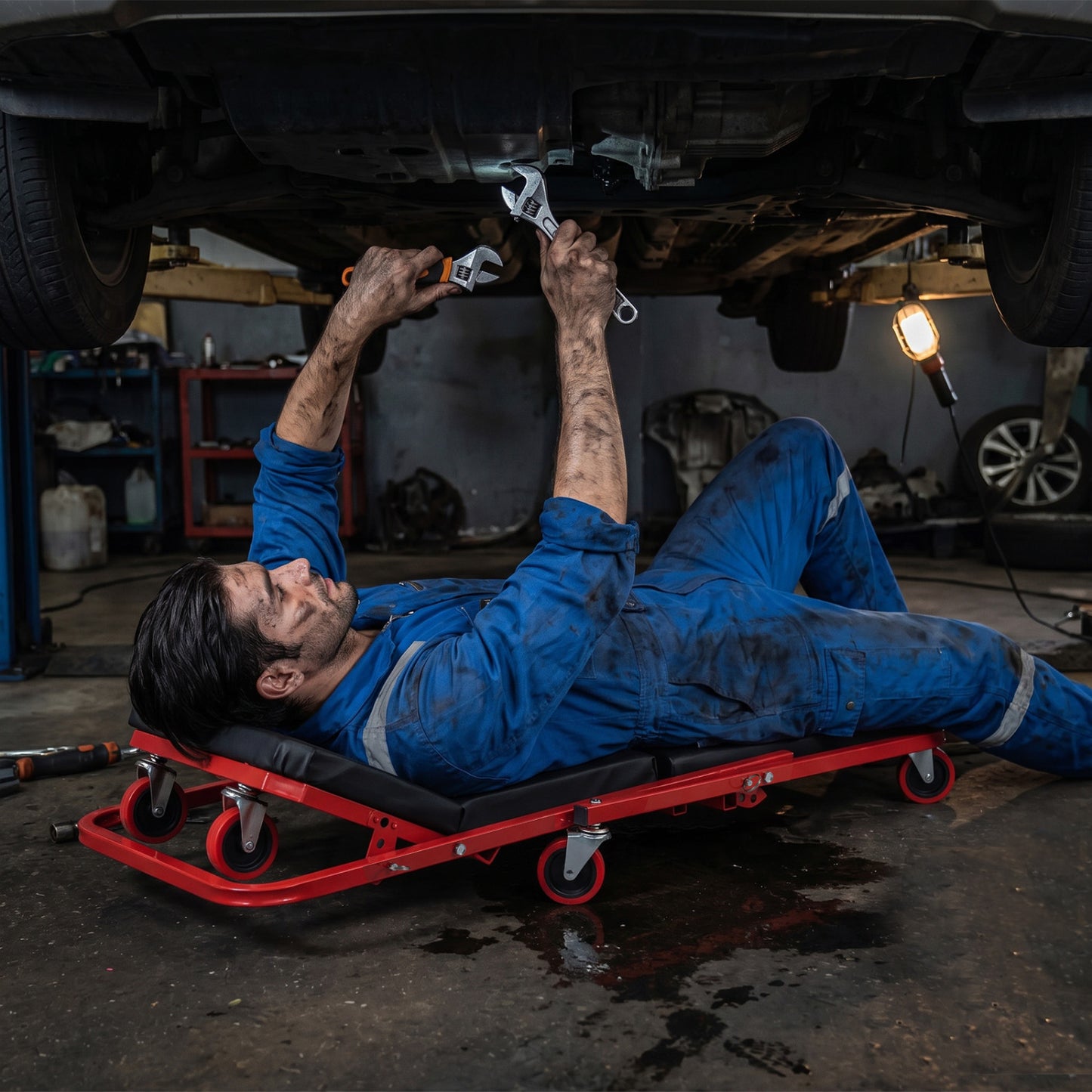 Foldable Mechanic Creeper 4-in-1 with 450 LBS Capacity