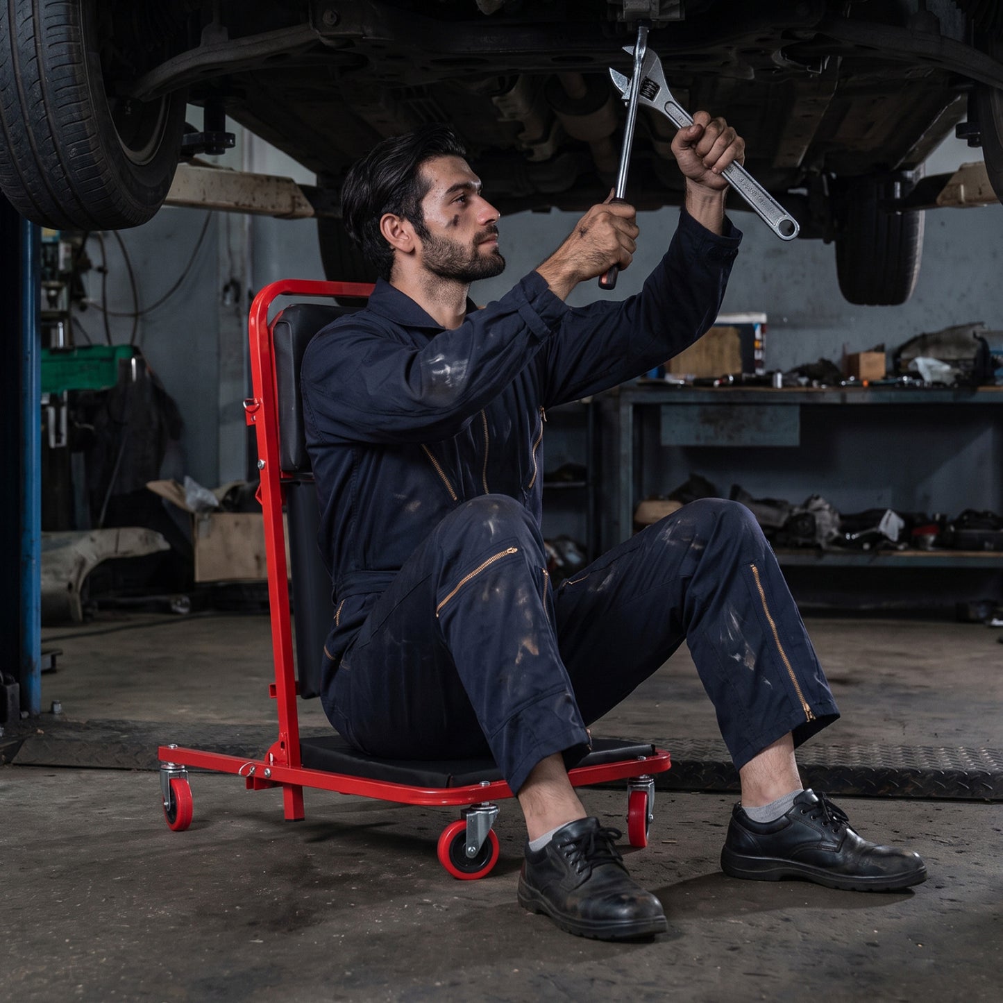 Foldable Mechanic Creeper 4-in-1 with 450 LBS Capacity