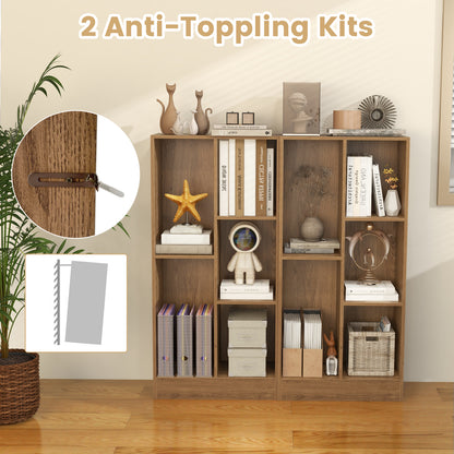 41 Inches 5-Cube Floor Bookcase with 2 Anti-Tipping Kits