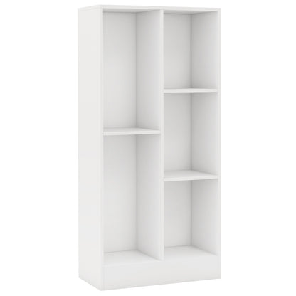 41 Inches 5-Cube Floor Bookcase with 2 Anti-Tipping Kits-Natural - White