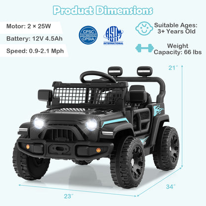 12V Kids Ride on Truck Car Battery Powered Electric Vehicle