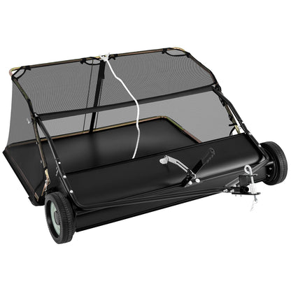 48 Inch Tow-Behind Lawn Sweeper with 26/27 Cu.FT Hopper Bag