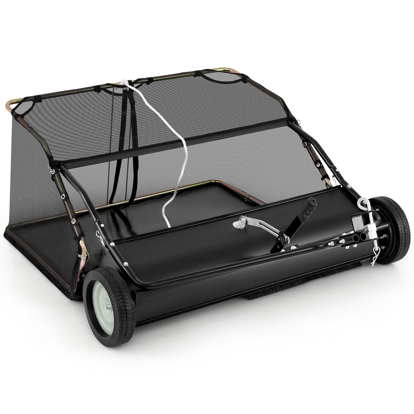 42 Inch Tow-Behind Lawn Sweeper with 26/27 Cu.FT Hopper Bag