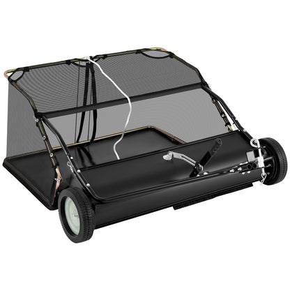 42 Inch Tow-Behind Lawn Sweeper with 26/27 Cu.FT Hopper Bag