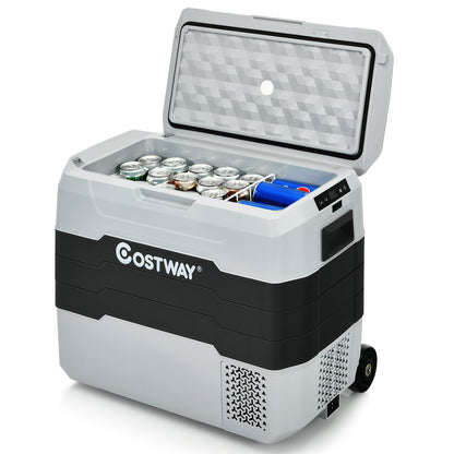 42 QT Portable Dual-Zone Car Refrigerator-Gray