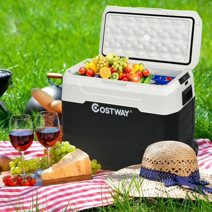 42 QT Portable Dual-Zone Car Refrigerator-White